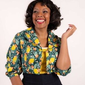 NWT Collectif Bolero Jacket Nessy Lemon Bloom Bolero Small